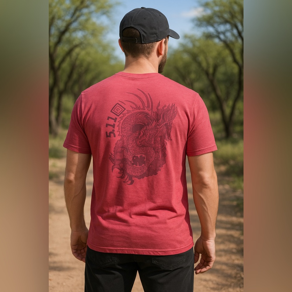 5.11 Tactical Dragon Graphic T-Shirt Red Men’s Large
